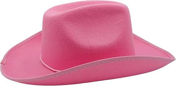 4E's Novelty Cowboy Hat for Women & Men, Felt Cowgirl Hat for Adults, Western Party Dress Up Accessories, Size 57