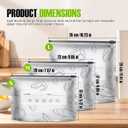 Reusable Aluminum Foil Sealable Storage Bags,30PCS Resealable Vacuum Zipper Pouches for Food, Stand Up Foil Sealable Bags with Label and Zip Lock for Vegetable Fruit Meat