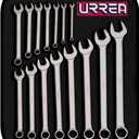 Urrea 1200FMA 12 Pt. Combination Wrench Set, Satin, 15Piece