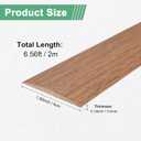 M METERXITY Floor Transition Strip Self Adhesive, 6.56FTx1.58Inch PVC Laminate Flat Divider Door Transition Strip for Joining Floor Gaps/Carpet/Tiles/Doorways [Teak]