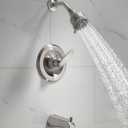 Delta Foundations 13 Series 2-Spray Bathtub and Shower Faucet Set, Chrome Shower Head and Handle Set, Valve Trim Kit, Chrome BT13410 (Valve Not Included)