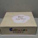 Baby Play Mat Activity Gym,6 Developmental Zones Tummy Time Mat, Wooden Baby Play Gym with 7 Detachable Sensory Toys for Newborn Brain Development, Essential Baby Shower Set, Pink