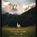 Giftgarden 14x18 Picture Frame Black, 14 by 18 Thin Poster Photo Frame for Wall Display, Single