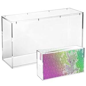 Prismatic Evolutions SPC Box Acrylic Display Case with Magnetic Lid, 0.5cm Thick Clear Acrylic Protector Compatible with Prismatic Evolutions Super Premium Collection Box