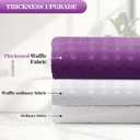 YI & ZE Waffle Weave Shower Curtain with Snap-in Fabric Liner Set, Hotel Style, Slub Textured Shower Curtain, 12 Metal Hooks Included, Waterproof & Washable Heavyweight Fabric, Purple, 72" W x 72" H