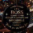 Ceramic Christmas Ornaments - Boss Gifts for Appreciation, Thank You, Farewell - Decorations for Going Away