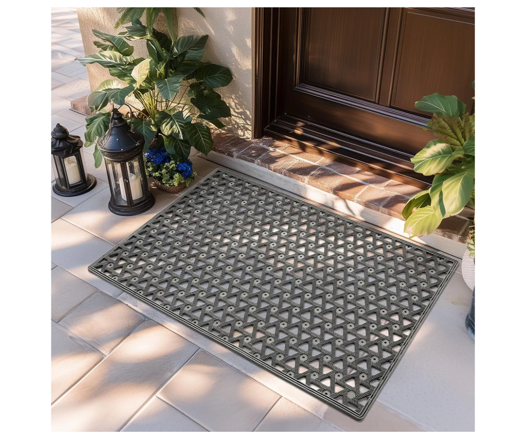 GRANNY SAYS Front Door Mat Indoor Entrance, Entryway Rugs Non Slip Washable, Waterproof Welcome Mat for Outside Entrance, Low Profile Outdoor Mats for Front Door, Grey 2ft x 3ft GRANNY SAYS Front Door Mat Indoor Entrance, Entryway Rugs Non Slip Washable, Waterproof Welcome Mat for Outside Entrance, Low Profile Outdoor Mats for Front Door, Grey 2ft x 3ft