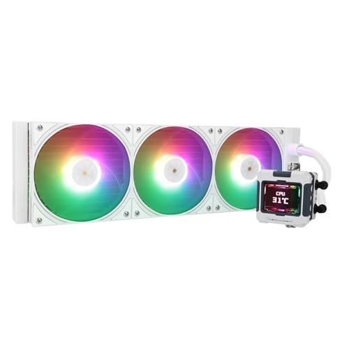 Amazon.com: Thermalright FW 360 White ARGB V2 CPU Water Cooler with 3 PWM Fans with 2000RPM,IPS LCD Screen with 320 * 240 Resolution,Liquid CPU Cooler,CPU PC Aio Cooler for AMD:AM4/AM5/Intel LGA1700 : Electronics