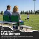SPORT BEATS Stadium Seats with Back Support Bleacher Chairs with Back and Cushion Thick Padded Bleacher Seats Includes Shoulder Strap, Standard