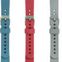 WITHit Designer Silicone Replacement Band for Fitbit Inspire, Inspire HR, or Inspire 2, 3-Pack, Bluestone, Coral and Light Gray  Secure, Adjustable, Fitbit Watch Band Replacement, Fits Most Wrists