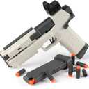 Soft Bullet Pistol Toy Gun with Magazine and 96 Foam Darts, Cool Toy Foam Blasters for Kids Ages 8+, Fun Shooting Games for Boys Girls