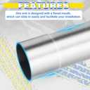 2.5 Inch Exhaust Pipe, 2.5'' Mild Steel Straight DIY Custom Mandrel Exhaust Pipe, 50 Inch Length, 2.5'' OD Mandrel Straight Pipe