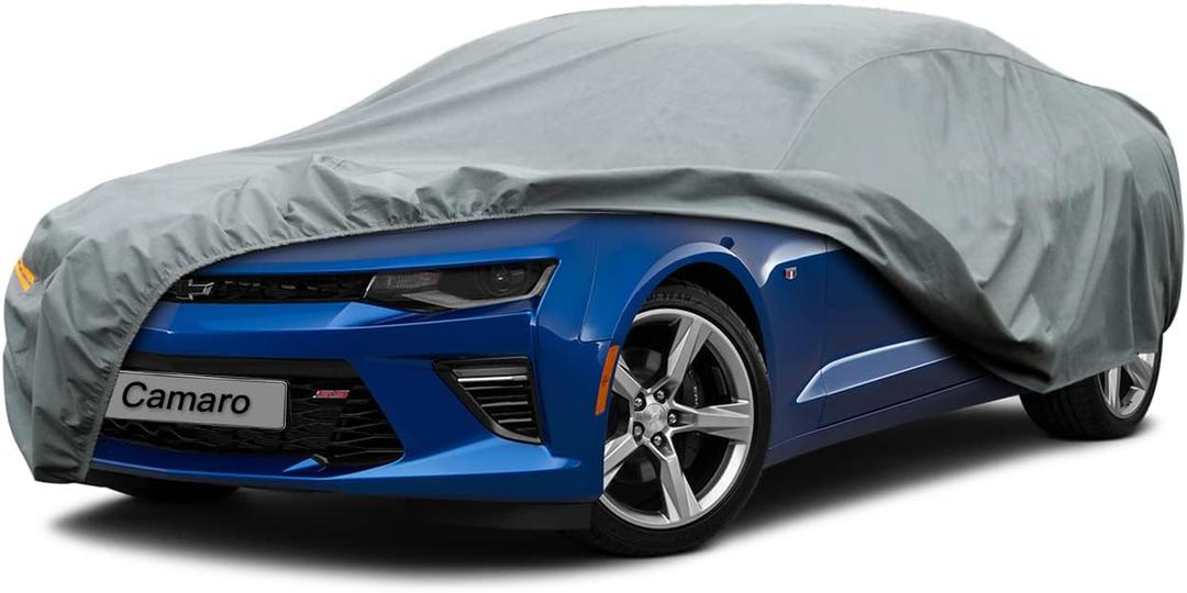 Kayme Heavy Duty Car Cover Custom Fit Chevrolet Chevy Camaro ZL1 SS Z28 LT LE LS (1982-2025), Waterproof All Weather for Automobiles, Full Exterior Covers Sun Rain UV Protection.
