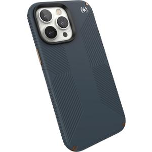 Speck iPhone 14 Pro Max Case - Drop Protection, Scratch Resistant, Dual Layer Slim Phone Case for 6.7 Inch iPhones 14 Pro Max - Built for MagSafe - Presidio2 Grip - Charcoal/Cool Bronze/White