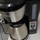 BLACK+DECKER 12 Cup Thermal Programmable Coffee Maker with Brew Strength and VORTEX Technology, Black/Steel, CM2046S