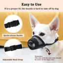 Mayerzon Dog Muzzle, Soft Mesh Muzzles for Small Medium Large Dogs Chihuahua Poodle Husky Labrador Retriever, Breathable Dog Mouth Guard for Biting Chewing Grooming, Allow Panting Drinking (S, Black)
