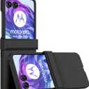 for Motorola Moto Razr+ 2024/Razr Plus 2024/2025 Case,high qualit,Hard Shell,Non-Slip Touch,Scratch Resistant,Anti-Skid-Black (Black2024)