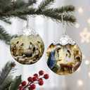 2 x Nativity Scene Ornament, Christmas Tree Ornament, Religious Christmas Ornament, Holy Family, Baby Jesus, Christian Home Decor, Religious Gifts, Christian Gifts, Gift Exchange, Gift Idea