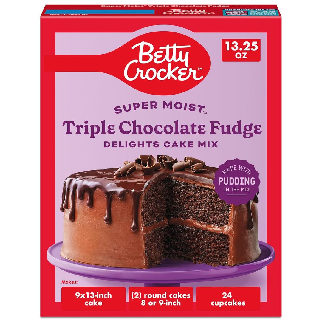 Betty Crocker Super Moist Triple Chocolate Fudge Cake Mix 13.25 oz