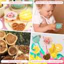 Wooden Tea Set for Little Girls Play Food Pretend Play Kitchen Accessories for 3 4 5 Years Old Girls and Boys Toddler Princess Tea Time Party Food Toys