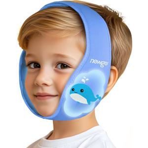 NEWGO Tonsillectomy Ice Pack for Kids, Wisdom Teeth Ice Pack Head Wrap for Kids Tonsil Recovery, Cavities, Tooth Extraction Pain Relief - Blue