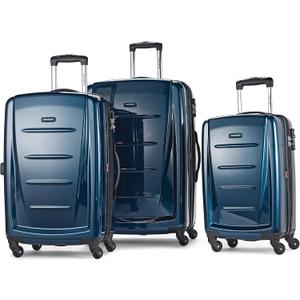 Samsonite Winfield 2 Hardside Expandable Luggage with Spinner Wheels, Deep Blue, 3-Piece Set (20/24/28)