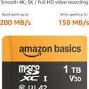 Amazon Basics 1TB microSDXC Card with Adapter for Smartphones, Full HD, Tablets, Drones, Action Cameras, Read Speed Up to 200MB/s, 1-Pack
