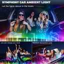 Dreamcolor Acrylic Interior Car LED Strip Light with USB/Type C/4-Port Cigarette Lighter,RGB 6 in 1 with 187 inches 650 LEDs Ambient Lighting Kits, Sound Active Function Neon Led Strips for Car