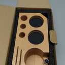 Espresso Tamping Station - Wooden Coffee Tamper Station For Storage 51, 53, 54 mm Portafilter Tamper Distributor - Espresso Organizer - Knock Box Accessories