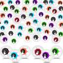 Seifar 72Pcs Halloween Eyeballs 1.6In Plastic Scary Eye Balls Realistic Ping Pong Eyeballs Horror Props Fake Colorful Table Tennis Balls for Halloween Party Terror Props Decor