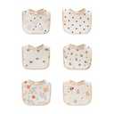 Baby Bandana Bibs, 6 Pack Waterproof Toddler Bib,Soft Cotton Absorbent Baby Bibs for Eating,Drooling,Teething (U-6pcs-waterproof)