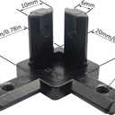 8Pcs 2020 Aluminum Extrusion T Slot Corner Bracket 20 Series Extruded Hardware 3 Way Tri Connector with Set Screw for 20/20 2040 T V Slot Black Aluminum Profile Frame Fitting