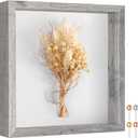 Califortree 8x8 Shadow Box Picture Frame - Memory Box Display Case for Memorabilia Flower Awards Medals Wedding Photos and Keepsake, Gray (Gray - Foam Back)