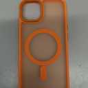 Newfuture Designed for iPhone 13 Case & iPhone 14 Case with Magnetic [13 FT Military Drop Protection] [Compatible with Magsafe] Slim Translucent Shockproof with Anti-Fingerprint Phone Case, Orange