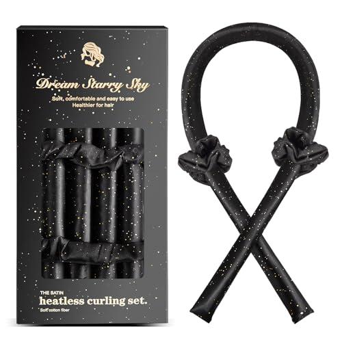 Satin Heatless Curling Set - Hair Rollers for Curls Heatless Hair Curlers & Hot Rollers Hair Curlers to Sleep in Curling Rod Headband Curler (Dreamy Starry Sky)