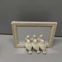 Cynkeyee Bird Decor Table Decoration - Console Table Centerpieces Decorative Square Shaped Makeup Mirror Small Tabletop Mirror for Farmhouse Vintage Vanity Mantel Shelf Bedroom 8.25x2.25x6 Inch