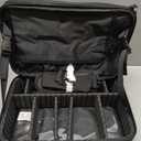 Relavel Travel Makeup Train Case Makeup Cosmetic Case Organizer Portable Artist Storage Bag with Adjustable Dividers for Cosmetics Makeup Brushes Toiletry (medium black)