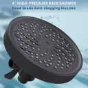 Rain Shower Head with Handheld, High Pressure Rainfall Showerhead and 3 Settings Hand held Spray Combo with Detachable Hose (Black)