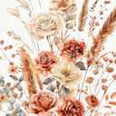 ZUKIY Wild Garden Botanical Wall Art - 8x10 Unframed Vintage Wildflower Poster - Floral Print for Boho Wall Decor - Botanical Artwork for Bedroom, Office, or Cottagecore-Inspired Spaces