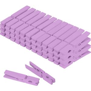 Colored Clothes pins 2.9inch 50PCS Purple, Colorful ClothesPins Wooden Clips for Photos Pictures Decorative Crafts, Decoration clothespins Clothing Hanging clothespins 2.9inch 50PCS (Purple)