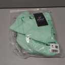 FKEEP Women's Tennis Golf Shirt Long Sleeved Top Sport Activewear V-Neck Workout Athletic (Green)