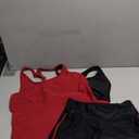 Aleumdr Womens Athletic 3 Piece Tankini Swimsuits with Shorts Swim Tank Tops with Sports Bra and Boyshorts Bathing Suits (Small, Red)