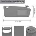 NHILES Left Driver & Right Passenger Side Sun Visors Compatible with Toyota Tacoma 2005-2015 Without Light #74320-04181-B1 74320-04180-B1 74320-04181-B1 74320-04180-B0 Grey