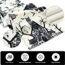 4 x Artscope Black White Spooky Haunted House Tree Ghost Halloween Table Runner, Halloween Holiday Kitchen Dining Table Decoration for Fall Home Decor 13x72 Inch