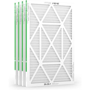20x30x1 Air Filter 4 Pack, MERV 8 Pleated Dust Defense Air Filters Replacement Air Conditioner HVAC AC Furnace Filter, Durable and Lightweight