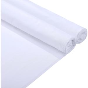 10 Yards x 63 Inches Cotton Muslin Fabric Textile Natural Unbleached Cotton Fabric Bleached or Unbleached Muslin Cloth Apparel Boho Wide Roll Backing Material Quilting Sewing(White)