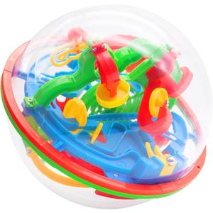 3 Otters 3D Maze Ball, Brain Teaser Puzzle Ball for Boys Maze Sphere Game Education Toy for Gifts Classroom Prize