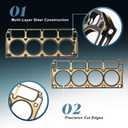 MLS Head Gasket Kit Compatible with 2002-2011 Chevy Silverado Tahoe Avalanche Express Suburban, GMC Sierra Savana Yukon Envoy, Buick Cadillac Isuzu 4.8L 5.3L V8. Replace CS9284 HS26191PT
