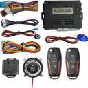 1. Car Keyless Entry Security Alarm System + 2. Remote Engine Starter + 3. Push to Start Stop Iginition Kit Button, 3 in 1 Car Alarm