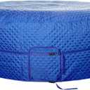 Tlswshsy 71'' x 27'' Insulated Inflatable Hot Tub Thermal Cover, Energy Efficient Hot Tub Cover with Handles and Straps, Portable Hot Tubs Spa Full Coverage for Keeping Warm and Dustproof (Blue)